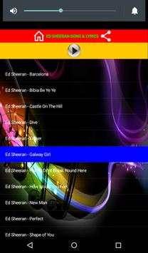 Ed Sheeran music with lyrics 1 تصوير الشاشة