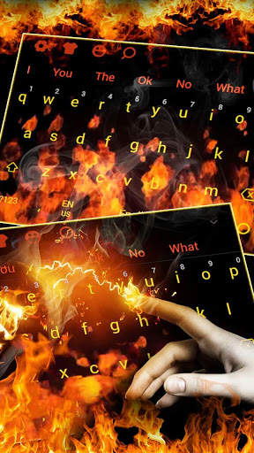 3D Red Flaming Fire Keyboard screenshot 2