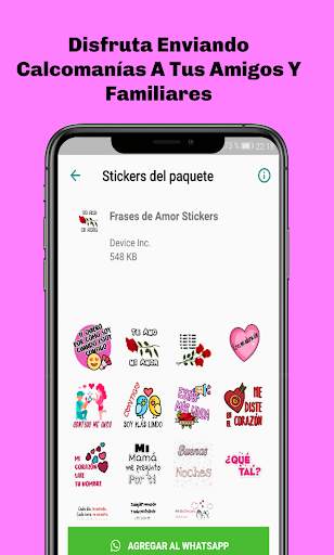 Stickers Románticos y Frases de Amor para WhatsApp screenshot 4