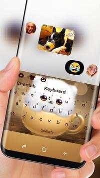 Cute Cup Cat Wallpaper Keyboard screenshot 3