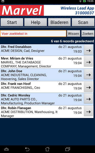 Marvel LeadScanner screenshot 2