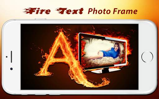Fire Text Photo Frame - Fire Text Photo Editor screenshot 1