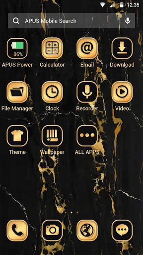 Business Golden Black APUS Launcher theme screenshot 2