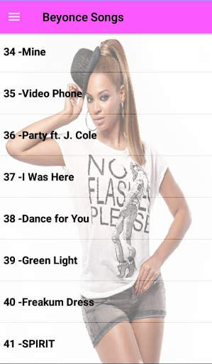 Beyonce Songs Offline (41 songs) screenshot 1