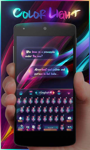 Color Light GO Keyboard Theme स्क्रीनशॉट 1