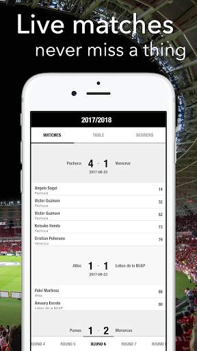 Fixtures for Liga MX 1 تصوير الشاشة