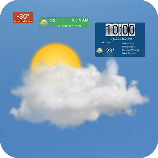 Weather forecast clock widget 2.1.1w