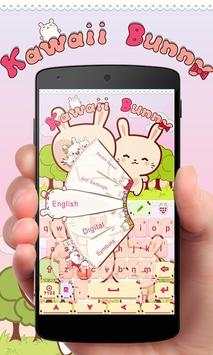 Kawaii Bunny GO Keyboard Theme screenshot 1