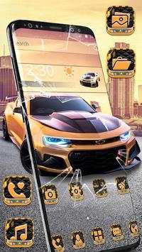 Cool Golden Sport Car Theme screenshot 3