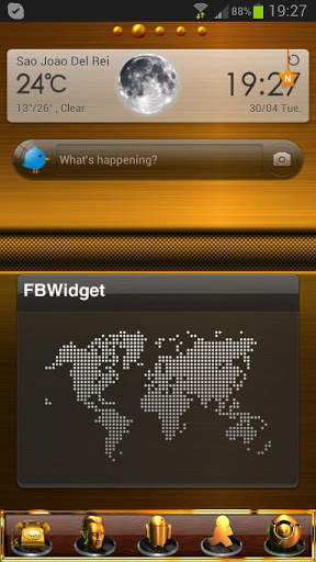 GOLD Go Launcher EX theme screenshot 8