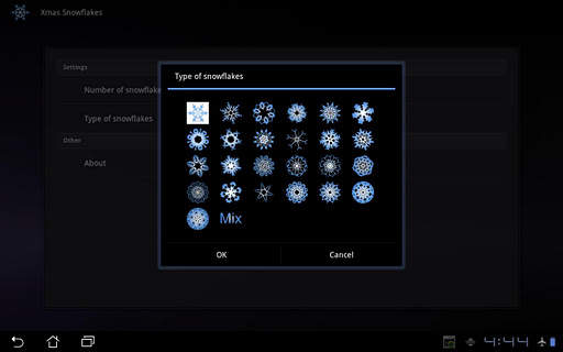 Xmas Snowflakes LiveWallpaper screenshot 2