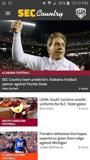 SEC Country:Team-Specific News screenshot 1
