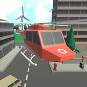 helicopter rescue city escape logo