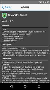 Open VPN Shield 4 تصوير الشاشة