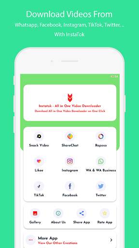 InstaTok - Video Downloader For Instagram, TikTok screenshot 1