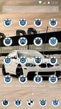 White BMW Theme 4 تصوير الشاشة