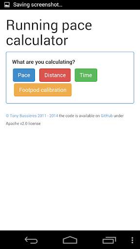 Running pace calculator स्क्रीनशॉट 1