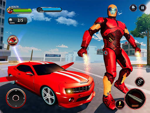 Flying Robot Car Games - Robot Shooting Games 2021 screenshot 15