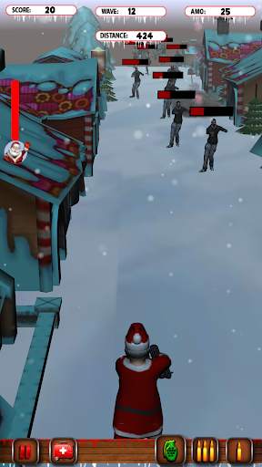 santa vs zombie: hari Natal screenshot 1
