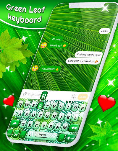 Leaves Keyboard 🍃 Green Leaf Keyboard Theme स्क्रीनशॉट 2