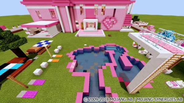 Pink House for Girls. Minecraft Map screenshot 5
