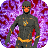 Super Black flash speed lightning hero:Flash Game icon