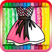 coloring pages Princess dress иконка