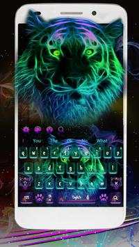 Neon Tiger Keyboard Theme 1 تصوير الشاشة