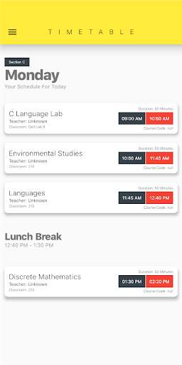 TimeTable screenshot 1