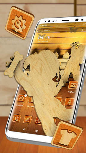 Wooden Art Launcher Theme screenshot 1