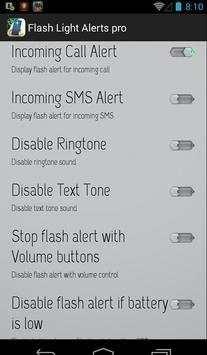 Flash Light Alerts pro screenshot 2