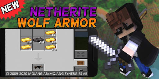 Nethrite Armored Wolf Mod for MCPE [Nether Wolf] screenshot 2