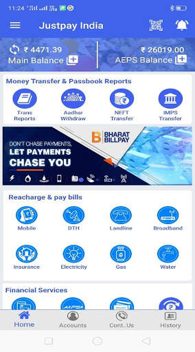 Justpay India - Recharge, Bill, Aadhaar ATM & DMT screenshot 5
