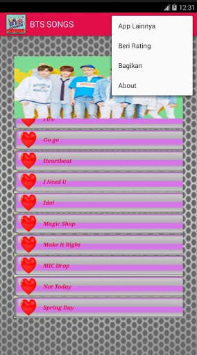 * BTS Songs Mp3 Offline   Lyrics * Light screenshot 2