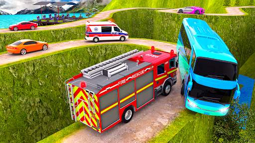 Dangerous Bus Driving Bus Game screenshot 1