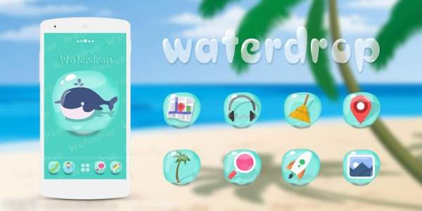 Water Drops GO Launcher Theme screenshot 1