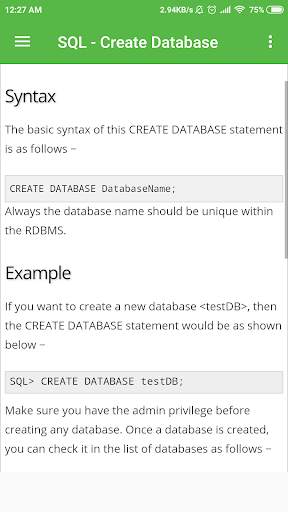 SQL Tutorial screenshot 4