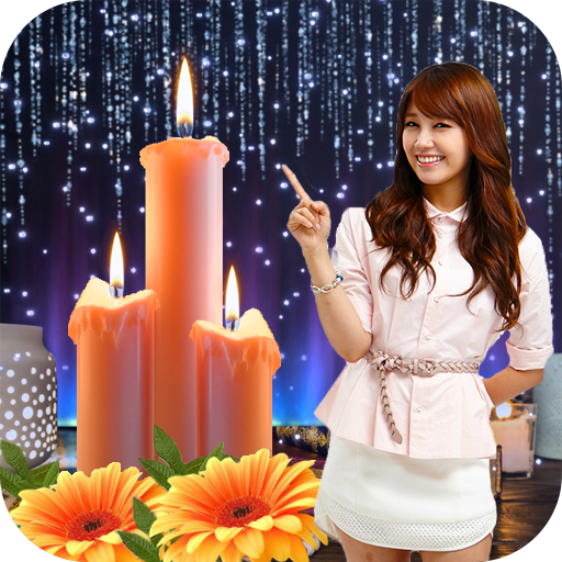 Condolence  Photo Frame with candle icon