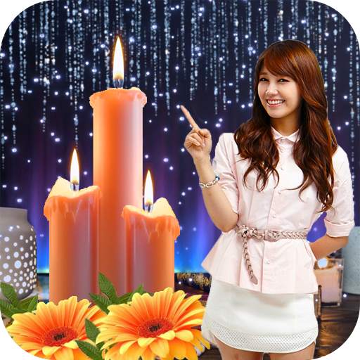 Condolence  Photo Frame with candle 1.2