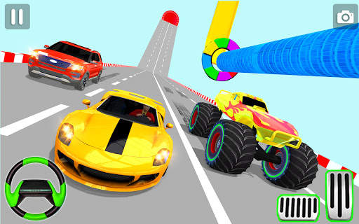 SuperHero Car Stunt Mega Ramp Car Racing screenshot 2