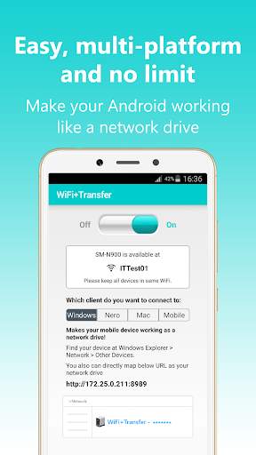 WiFi Transfer | Sync files & free space screenshot 1