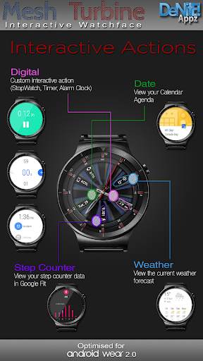 Mesh Turbine HD Watch Face & Clock Widget screenshot 3