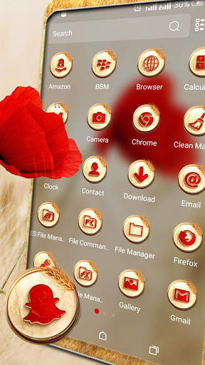 Poppy Flower Launcher Theme screenshot 2