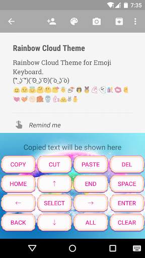 Rainbow Cloud Emoji Keyboard screenshot 3