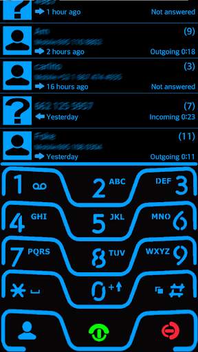 THEME NEON BLUE FOR EXDIALER screenshot 2