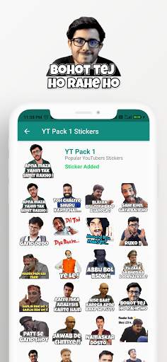 Indian YouTubers Stickers - WAStickersApps😂 screenshot 6