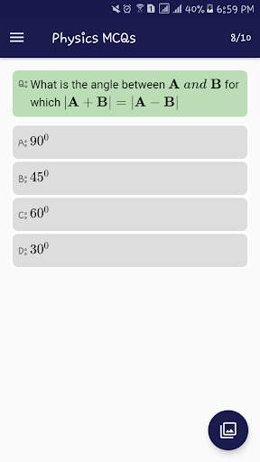 Physics Mcqs скриншот 4