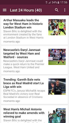 West Ham Football News screenshot 3
