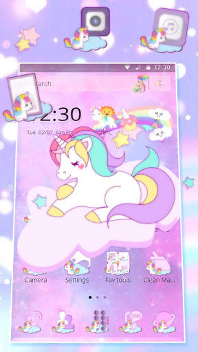 Cute unicorn theme list screenshot 6