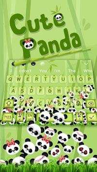 Cute Panda Keyboard Theme screenshot 1